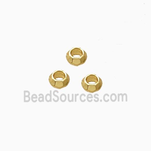 Copper Rondelle Spacer Beads Gold Plated
