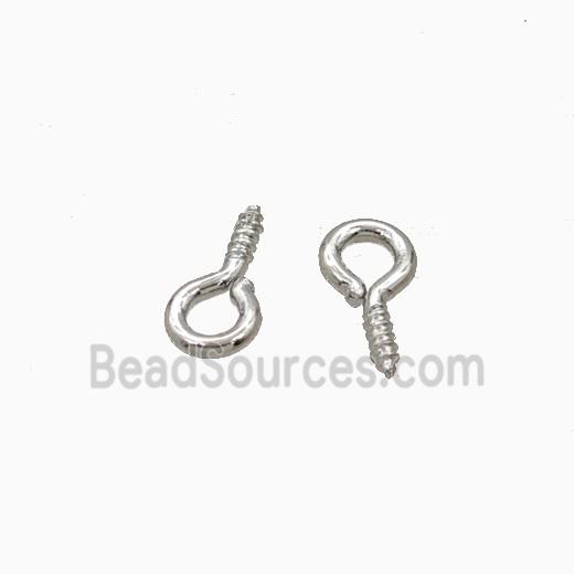 Copper Screw Eye Pin Platinum Plated