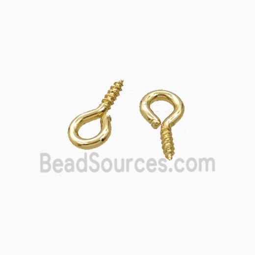 Copper Screw Eye Pin Gold Plated