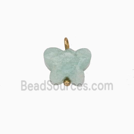 Green Amazonite Butterfly Pendant