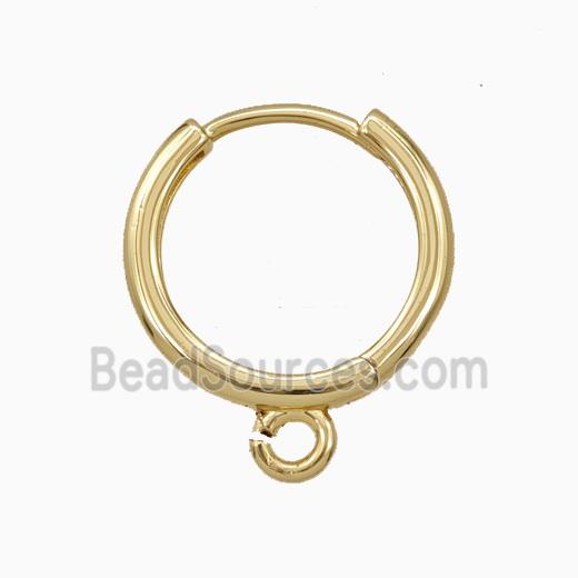 Copper Hoop Earrings Gold Plated