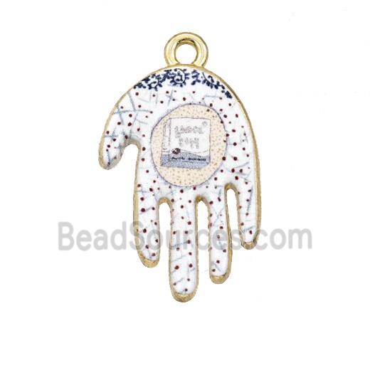 Alloy Hamsahand Pendant Painted Gold Plated