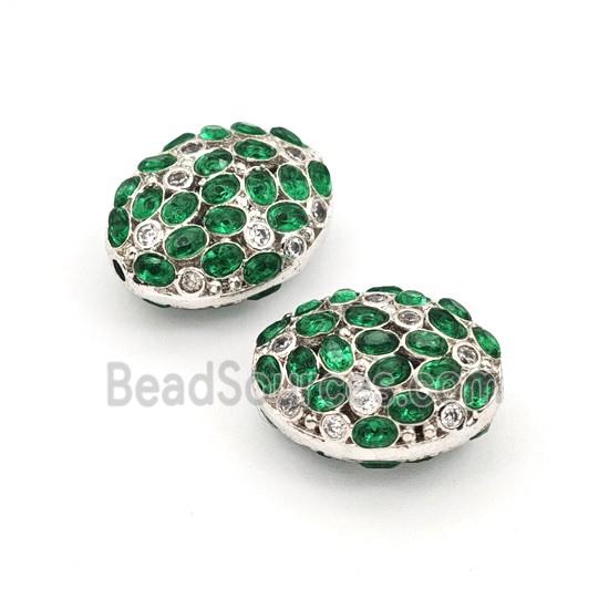 Copper Bead Pave Zircon, Gold Plated