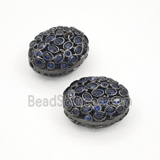 Copper Bead Pave Zircon, Gold Plated