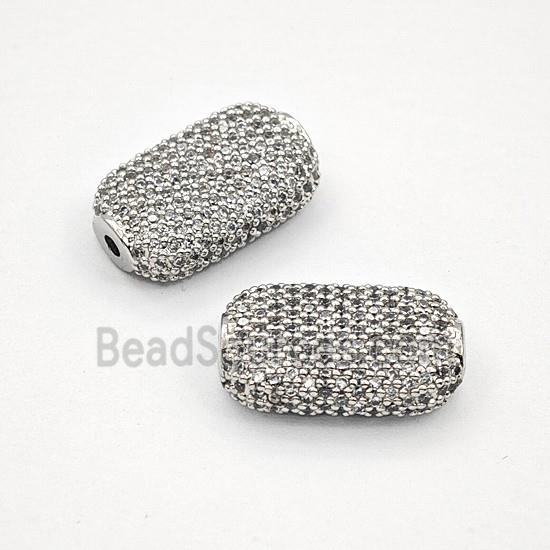 Copper Bead Pave Zircon, Gold Plated