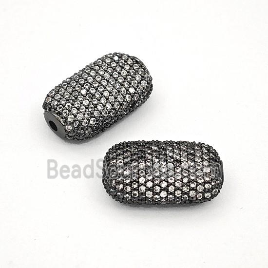 Copper Bead Pave Zircon, Gold Plated