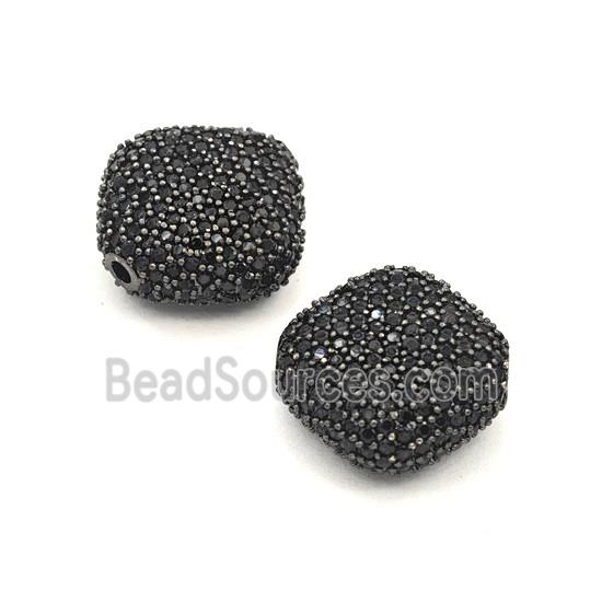 Copper Bead Pave Zircon, Gold Plated