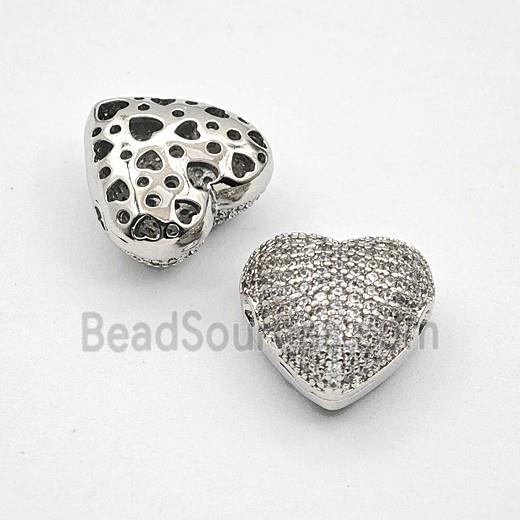 Copper Bead Pave Zircon, Gold Plated