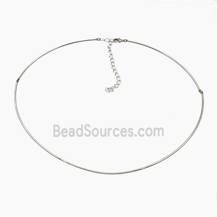 Copper Necklace Chain Platinum Plated
