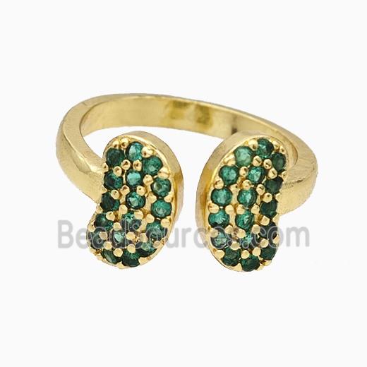 Copper Butterfly Rings Pave Zirconia Gold Plated