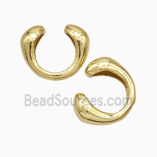 Copper Clip Earrings Gold Plated