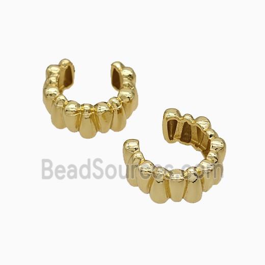 Copper Clip Earrings Gold Plated