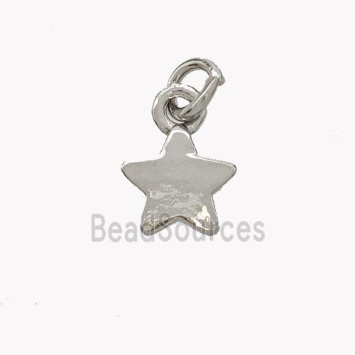 Copper Star Pendant Platinum Plated