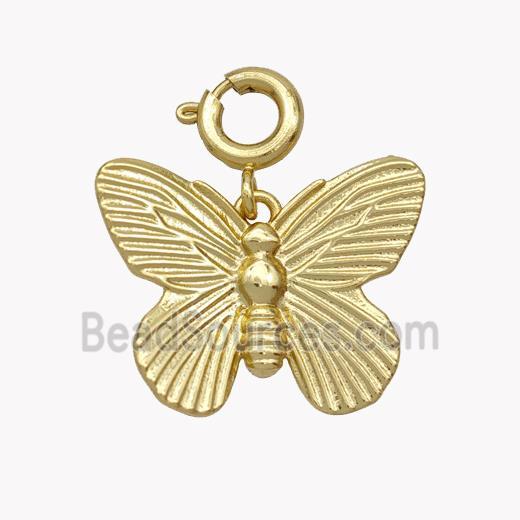 Copper Butterfly Pendant Gold Plated