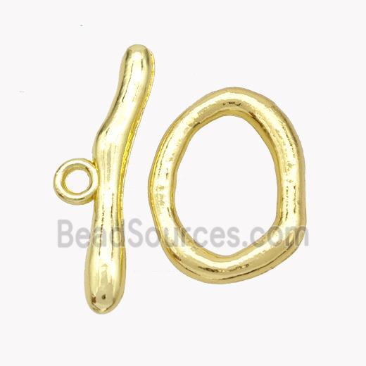 Copper Toggle Clasp Gold Plated