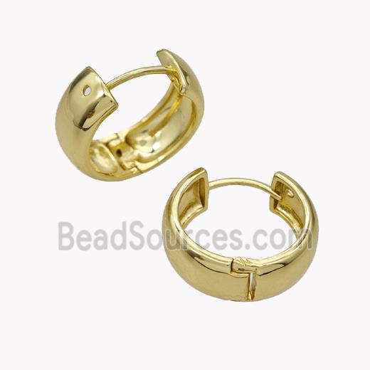 Copper Hoop Earrings Gold Plated