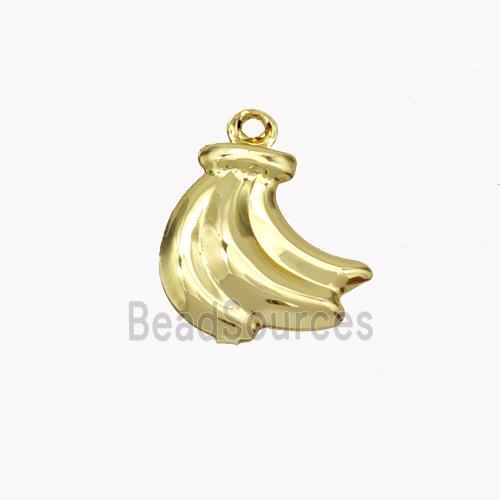 Copper Banana Pendant Gold Plated