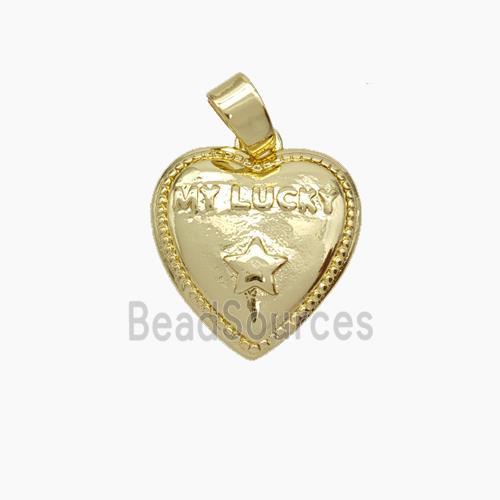 Copper Heart Pendant MyLucky Gold Plated
