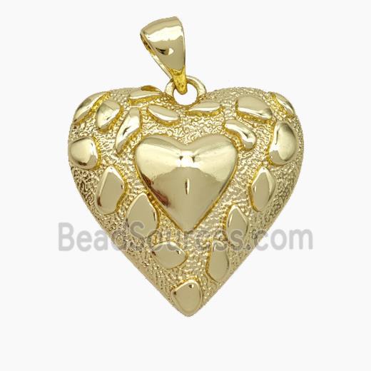 Copper Heart Pendant Gold Plated