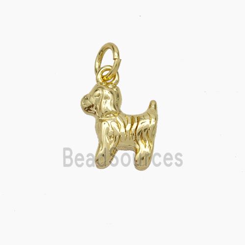 Copper Dog Pendant Gold Plated