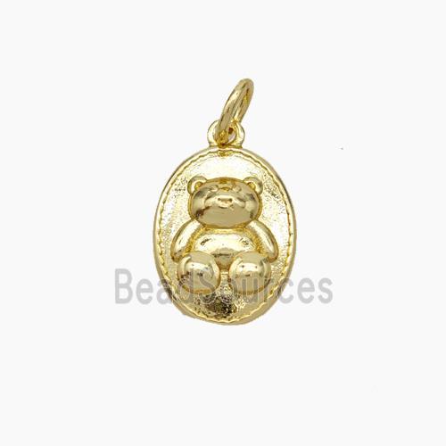 Copper Bear Pendant Gold Plated