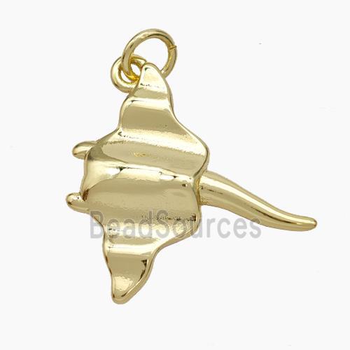 Copper Ocean Whale Manta Ray Pendant Gold Plated