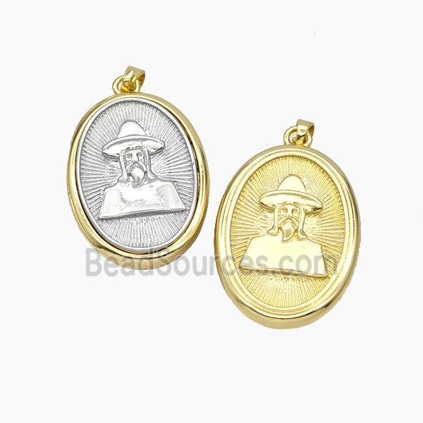 Copper Emperor Pendant Platinum Gold Plated