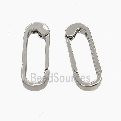 Copper Carabiner Clasp Platinum Plated