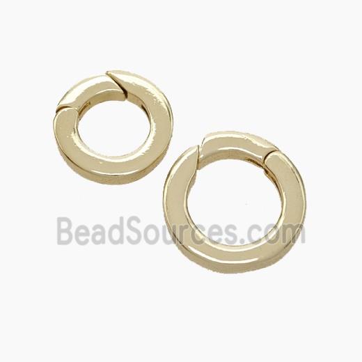 Copper Carabiner Clasp Circle Gold Plated