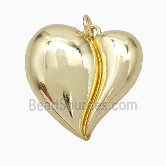 Copper Heart Pendant Gold Plated