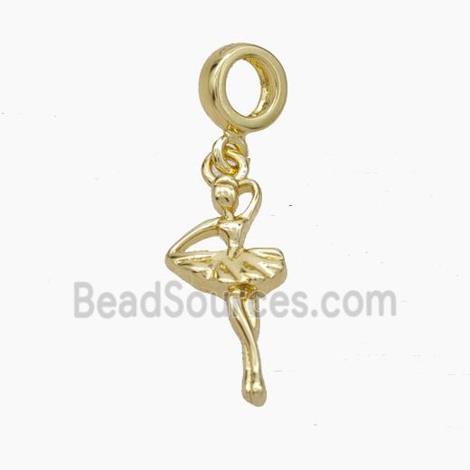 Copper Dancer Girls Pendant Gold Plated