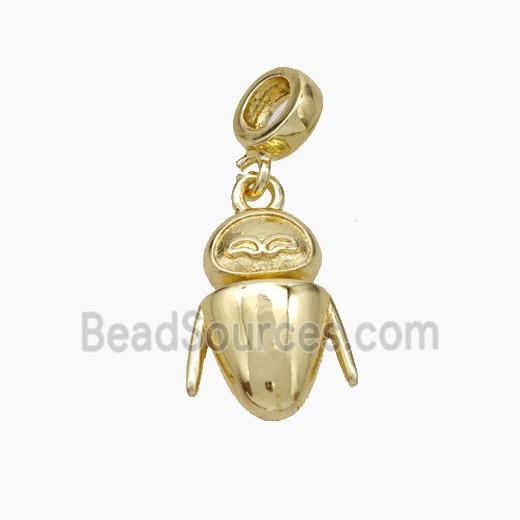 Copper Cockroach Pendant Gold Plated