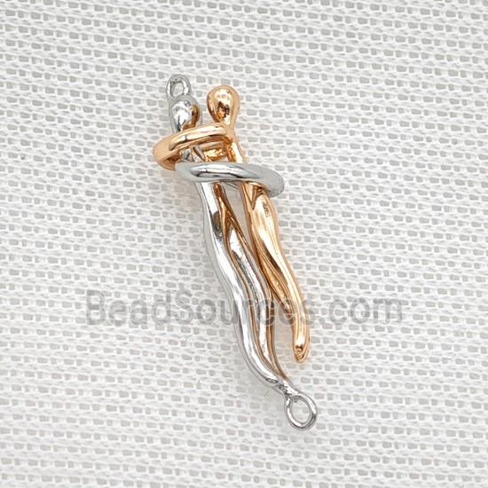 Copper pendant pave zircon, Gold Plated