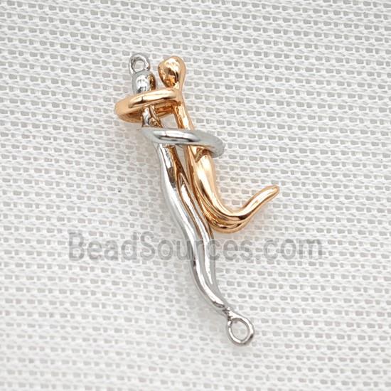 Copper pendant pave zircon, Gold Plated