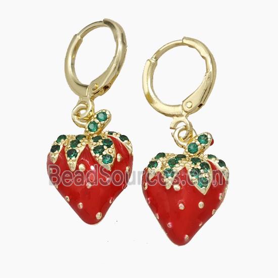 Enamel Copper earring, Gold Plated