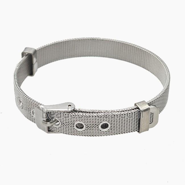 Raw Stainless Steel Bracelet Adjustable