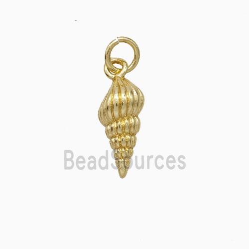 Copper Oyster Shell Pendant Gold Plated