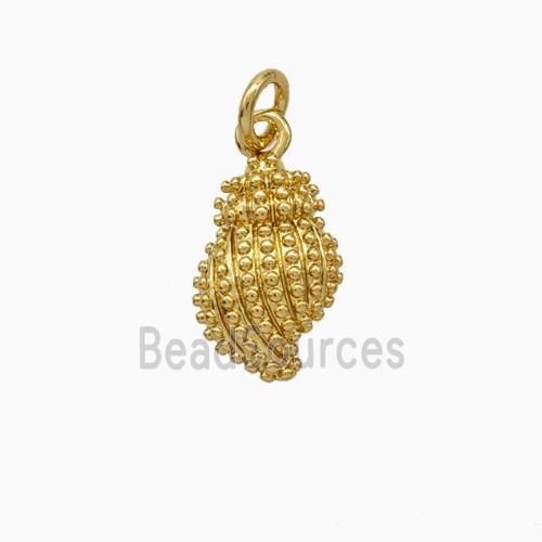 Copper Oyster Shell Pendant Gold Plated