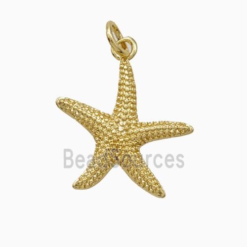 Copper Starfish Pendant Gold Plated