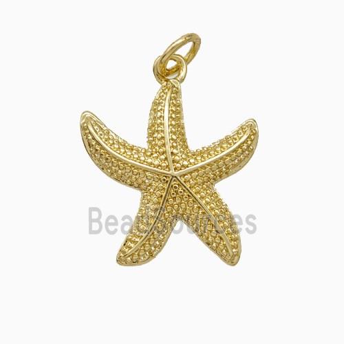Copper Starfish Pendant Gold Plated