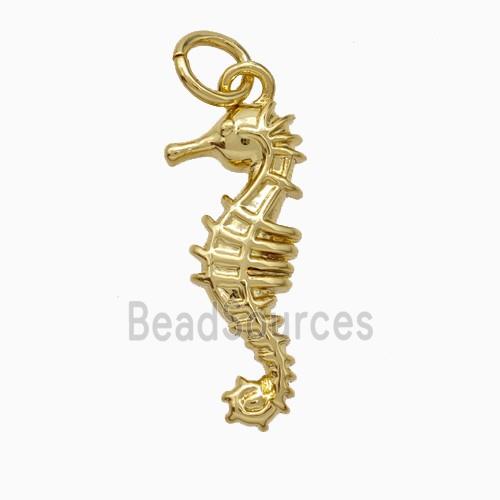 Copper Seahorse Pendant Gold Plated