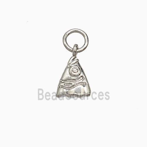Copper Fish-header Pendant Platinum Plated
