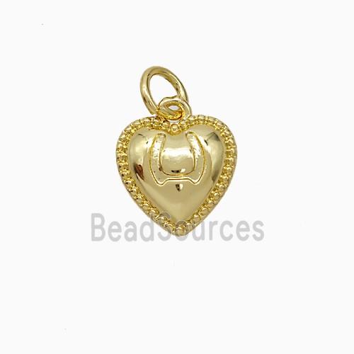 Copper Heart Pendant Gold Plated