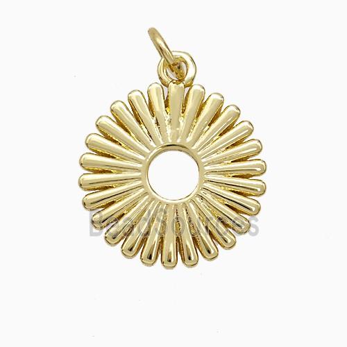 Copper Flower Pendant Gold Plated