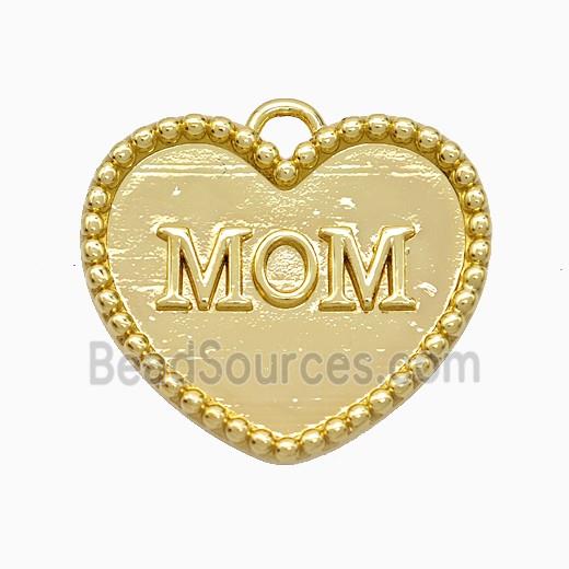 Copper Heart Pendant MOM Gold Plated
