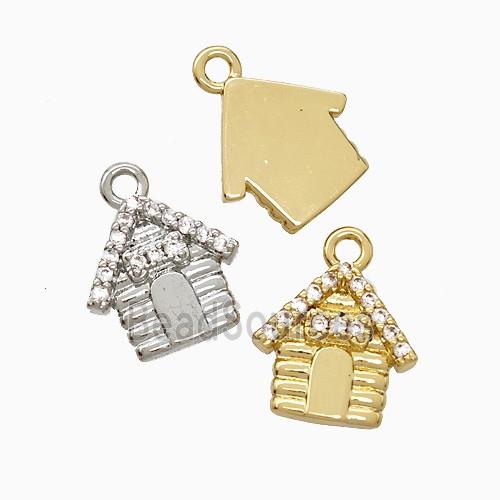 Copper House Pendant Pave Zirconia Mixed