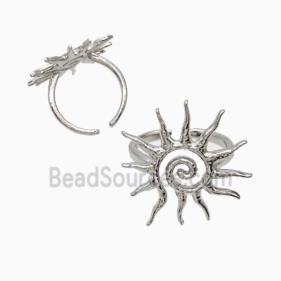 Copper Sun Rings Platinum Plated