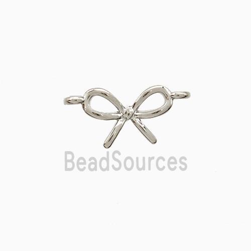 Copper Awareness Ribbons Pendant 2loops Platinum Plated