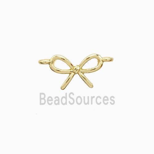 Copper Awareness Ribbons Pendant 2loops Gold Plated