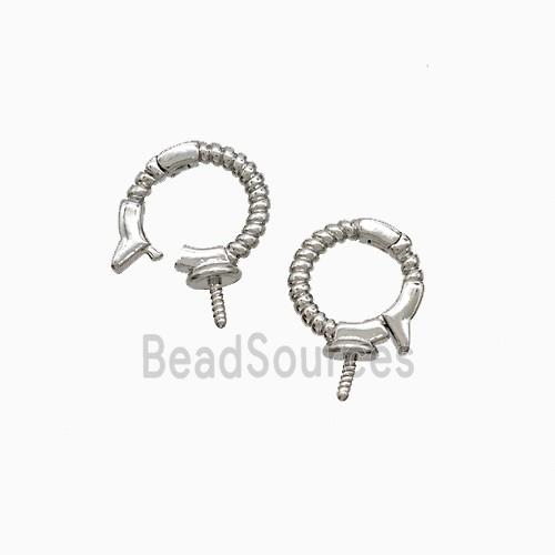 Copper Pendant Bail Platinum Plated